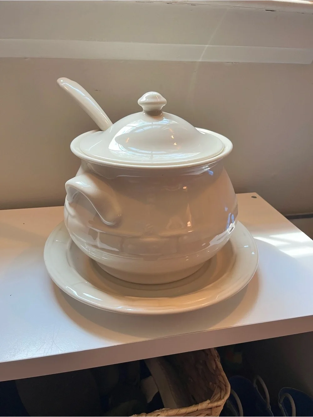 Longaberger Soup Tureen with Lid and Ladle